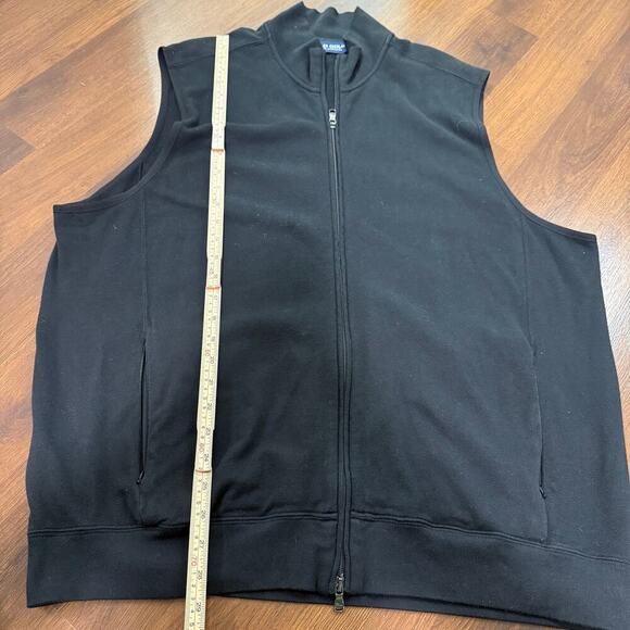 Polo Golf Ralph Lauren Pima Cotton Full Zip Vest Black Sz XL Sporty Preppy - Picture 4 of 5